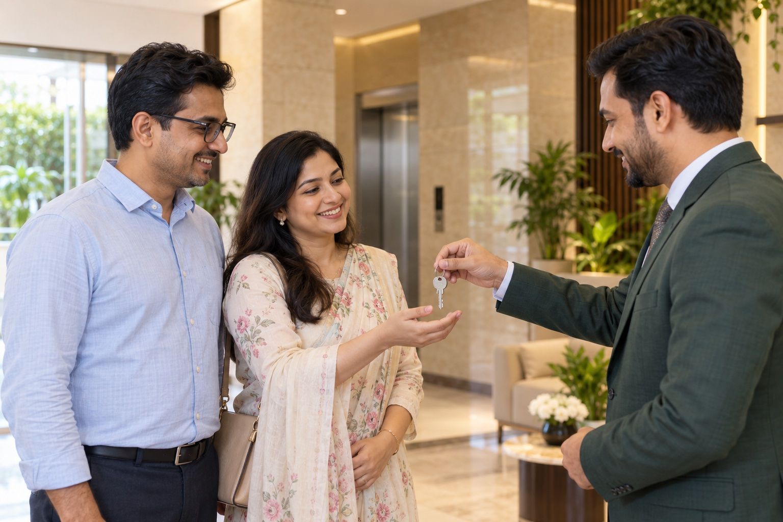 Illustrative sample apartment key handover
