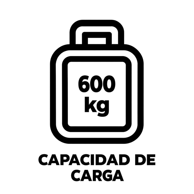 600 kg de capacidad de carga