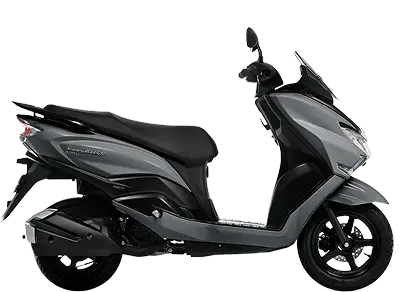Suzuki Burgman Street 125 gris en vista lateral