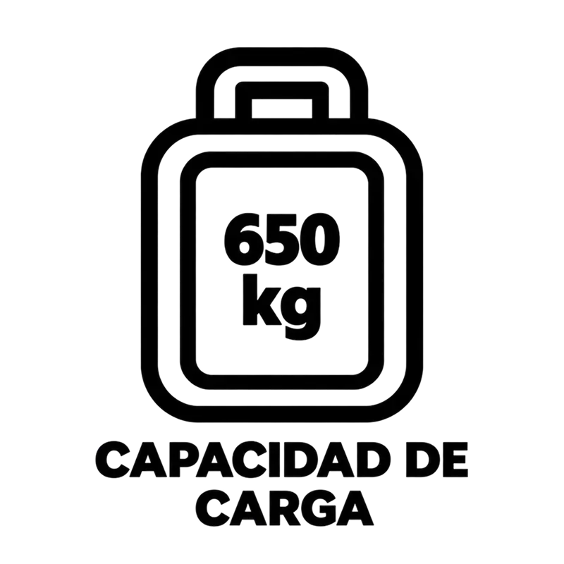 650kg capacidad de carga