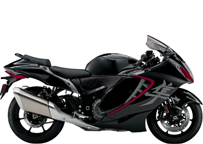 Motocicleta Suzuki Hayabusa blanca vista lateral