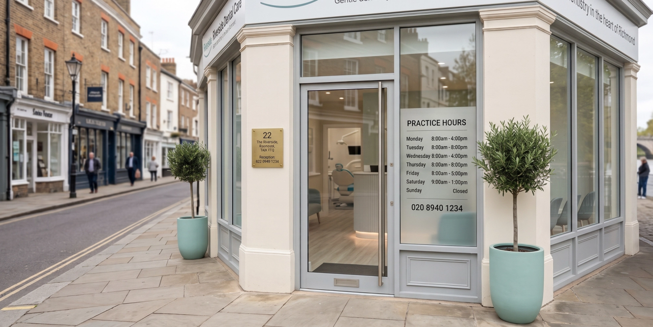 Bright modern dental clinic reception