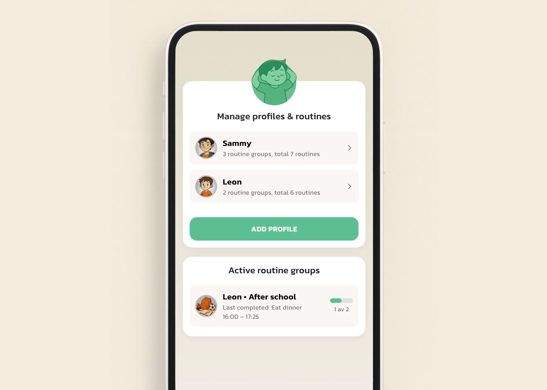 Routined mockup 1