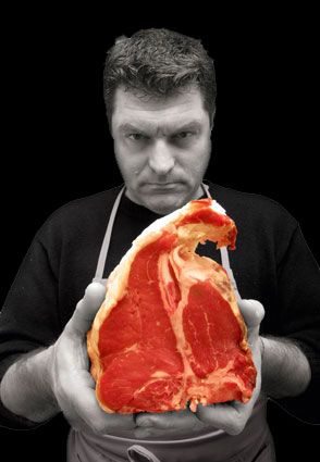 Communal long tables and theatrical carving at Solociccia, Dario Cecchini’s legendary restaurant in Panzano