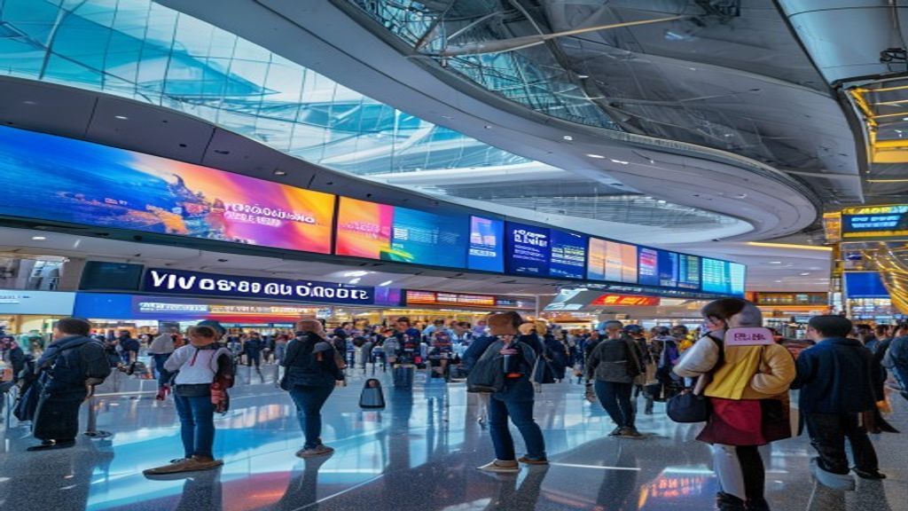 機場接機大堂 LED 廣告