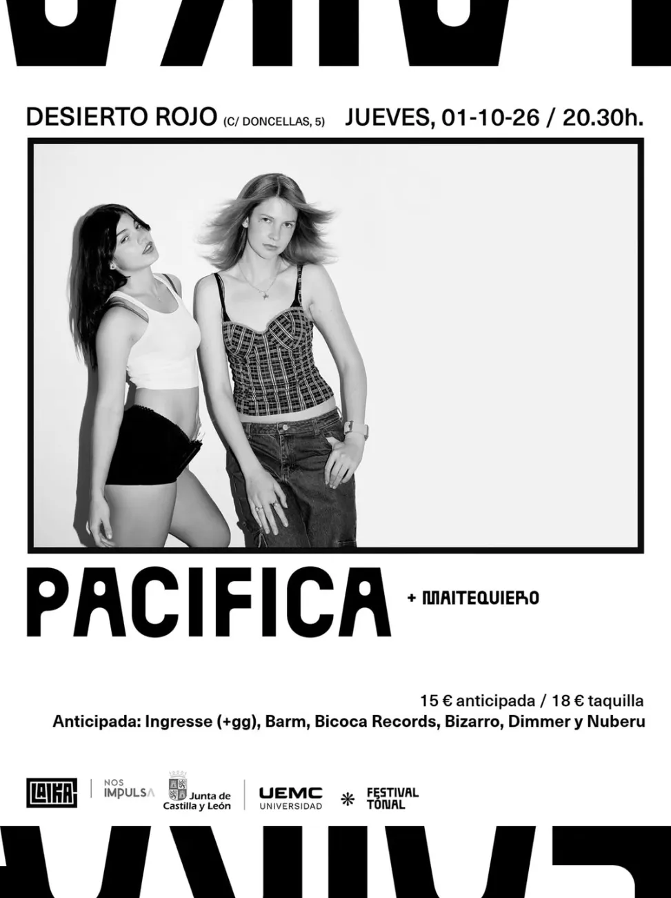 Cartel de Pacífica + MaiteQuiero