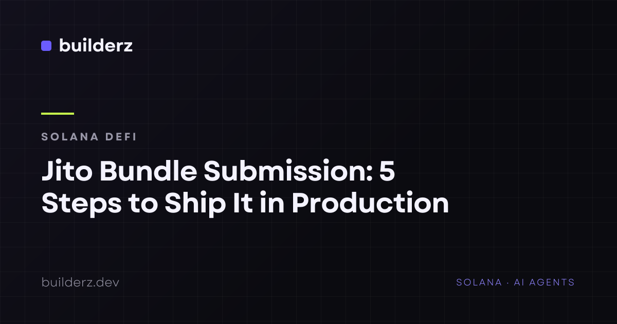 Jito Bundle Submission: 5 Steps for Production Apps - Featured image