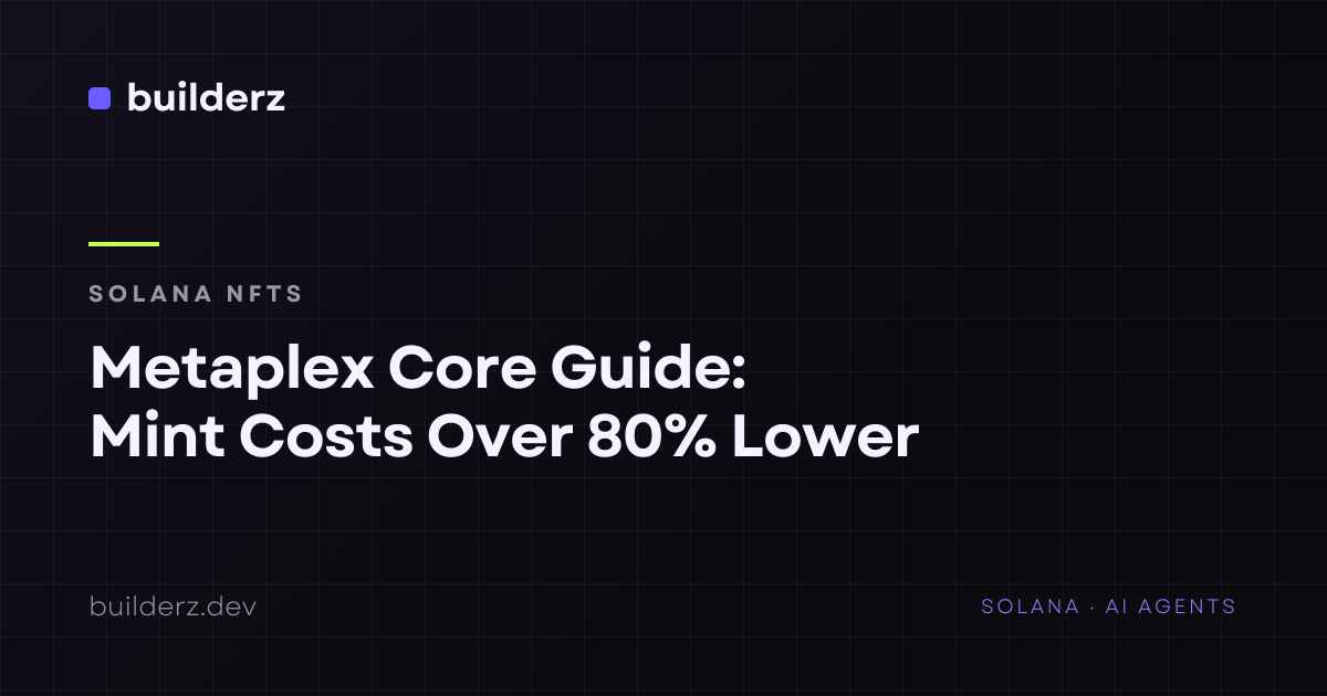 Metaplex Core Guide: Mint Costs Over 80% Lower