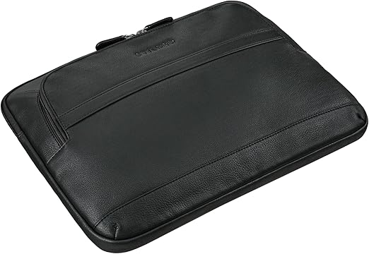 STILORD 'Haven' 2-in-1 Laptop Sleeve 14 Inch Leather Vintage Laptop Bag MacBook Sleeve and Space for 12.7 Inch Tablet Case Genuine Leather Protective Case