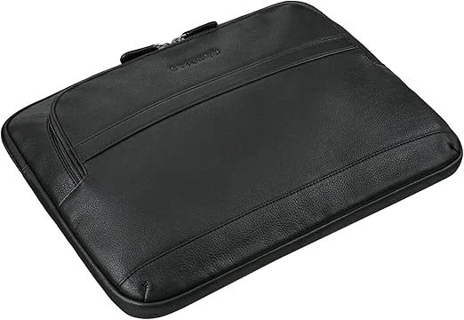 STILORD 'Haven' 2-in-1 Laptop Sleeve 14 Inch Leather Vintage Laptop Bag MacBook Sleeve and Space for 12.7 Inch Tablet Case Genuine Leather Protective Case