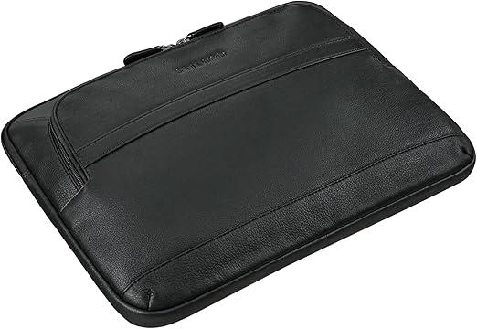 STILORD 'Haven' 2-in-1 Laptop Sleeve 14 Inch Leather Vintage Laptop Bag MacBook Sleeve and Space for 12.7 Inch Tablet Case Genuine Leather Protective Case