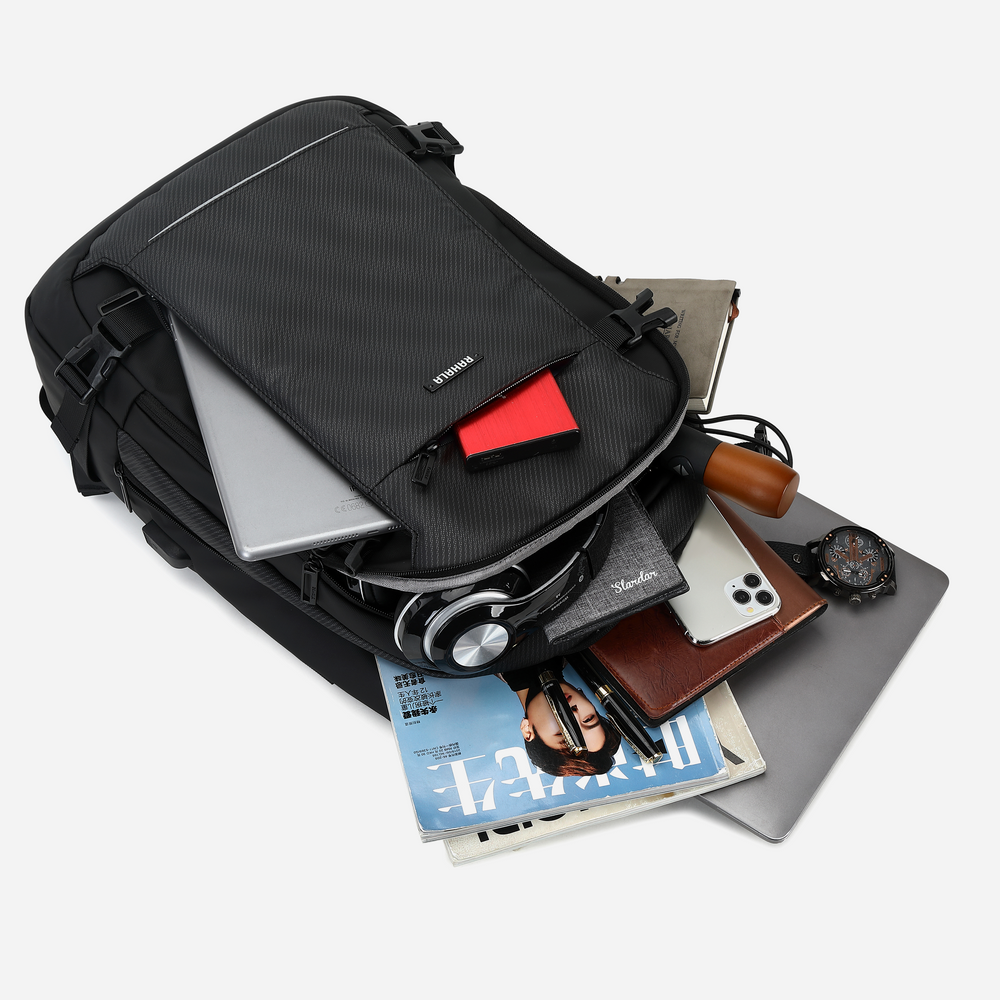 RAHALA EF91M Business Casual Travel Water Resistant 15.6-inch Laptop Backpack - Black 6