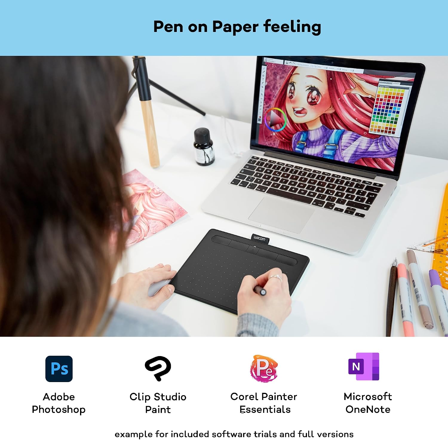 Wacom Intuos Small Bluetooth Graphics Tablet (CTL-4100WLK-N) 7