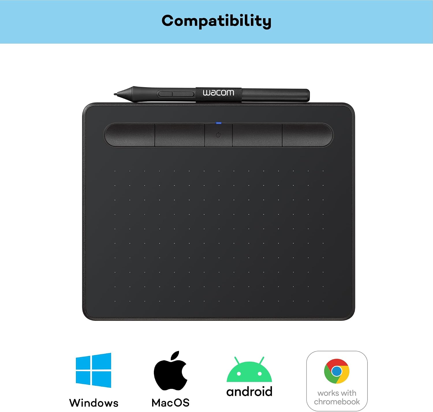 Wacom Intuos Small Bluetooth Graphics Tablet (CTL-4100WLK-N) 3