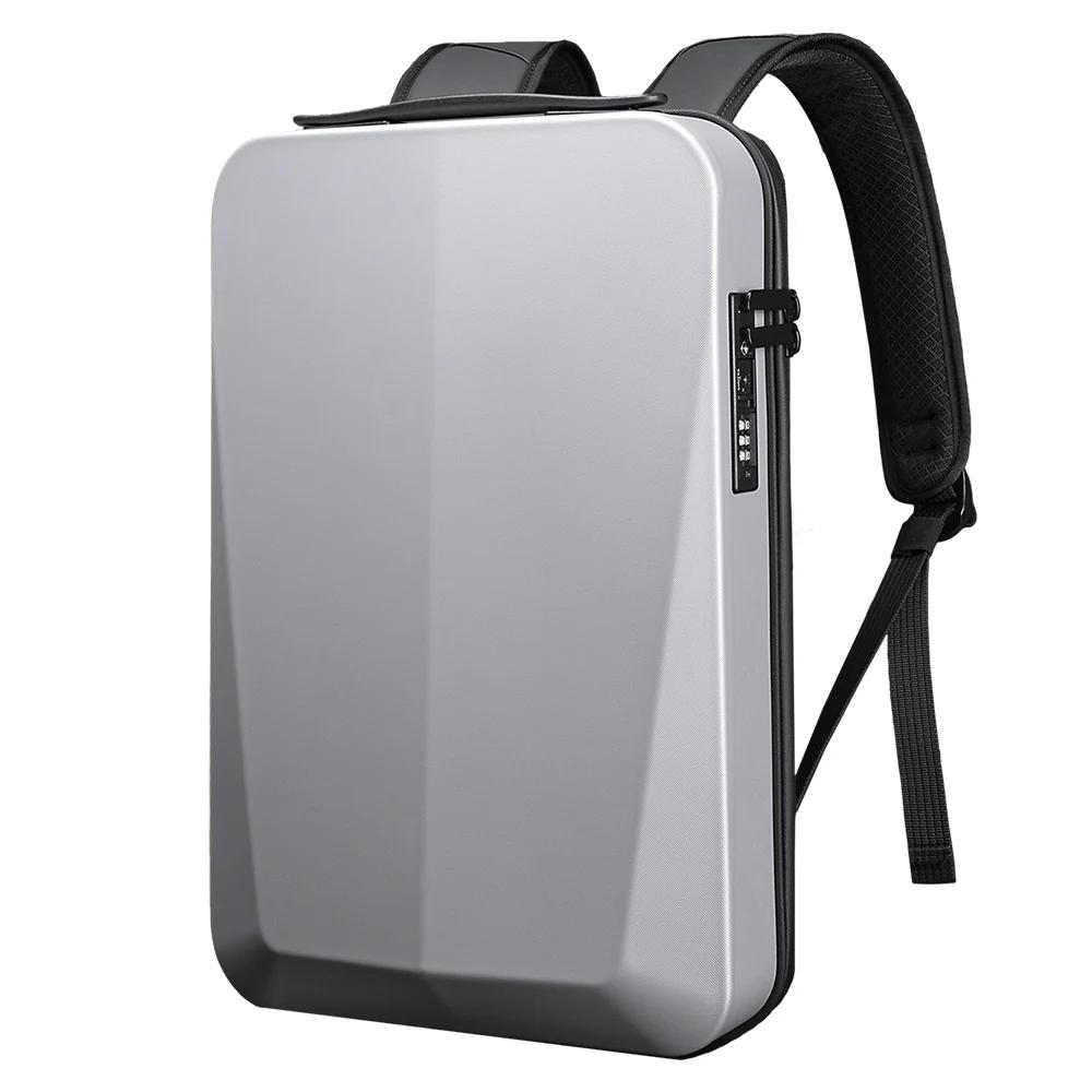 BANGE 22201 Silver Waterproof Unisex Laptop Backpack with USB Charging anti theft smart 15.6 inch 