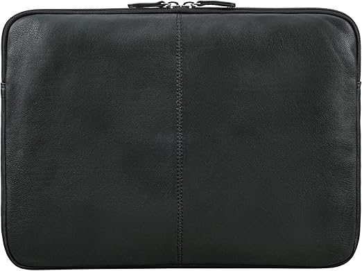 STILORD 'Haven' 2-in-1 Laptop Sleeve 14 Inch Leather Vintage Laptop Bag MacBook Sleeve and Space for 12.7 Inch Tablet Case Genuine Leather Protective Case 2