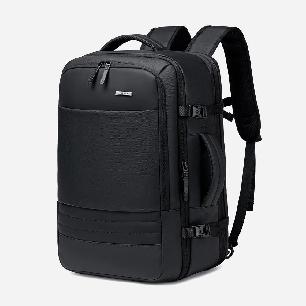 Golden Wolf GB00709 Casual 15.6-Inch Waterproof Laptop Bag - High Quality, Multi-Pocket - Black 2