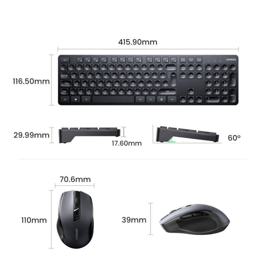 Ugreen MK006 Wireless Keyboard and Mouse Combo (2.4GHz) 3