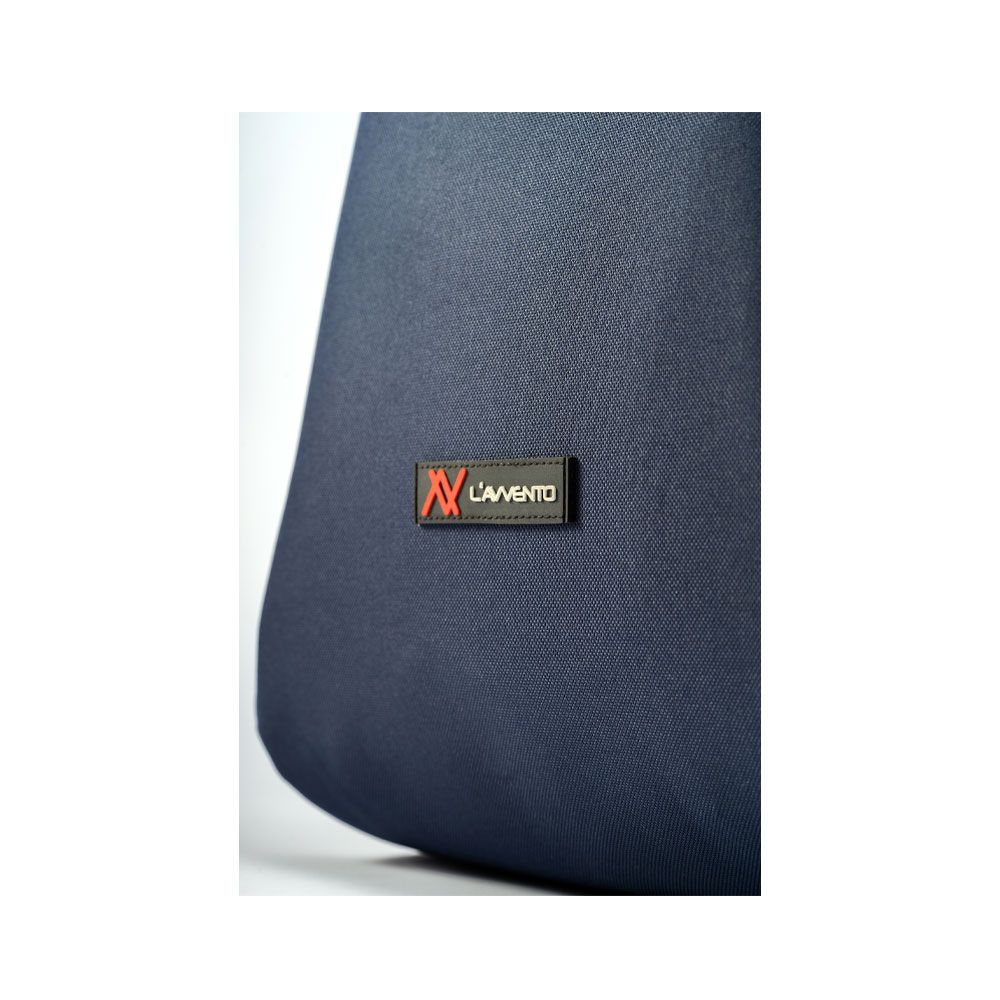 L'AVVENTO BG806 Laptop Backpack, Made by High Quality Polyester Foamed Material with L'AVVENTO Zipper Puller fits up to 15.6"- Blue*Brown 4