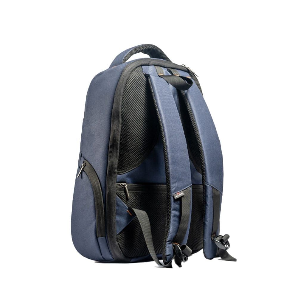 L'AVVENTO BG806 Laptop Backpack, Made by High Quality Polyester Foamed Material with L'AVVENTO Zipper Puller fits up to 15.6"- Blue*Brown 2