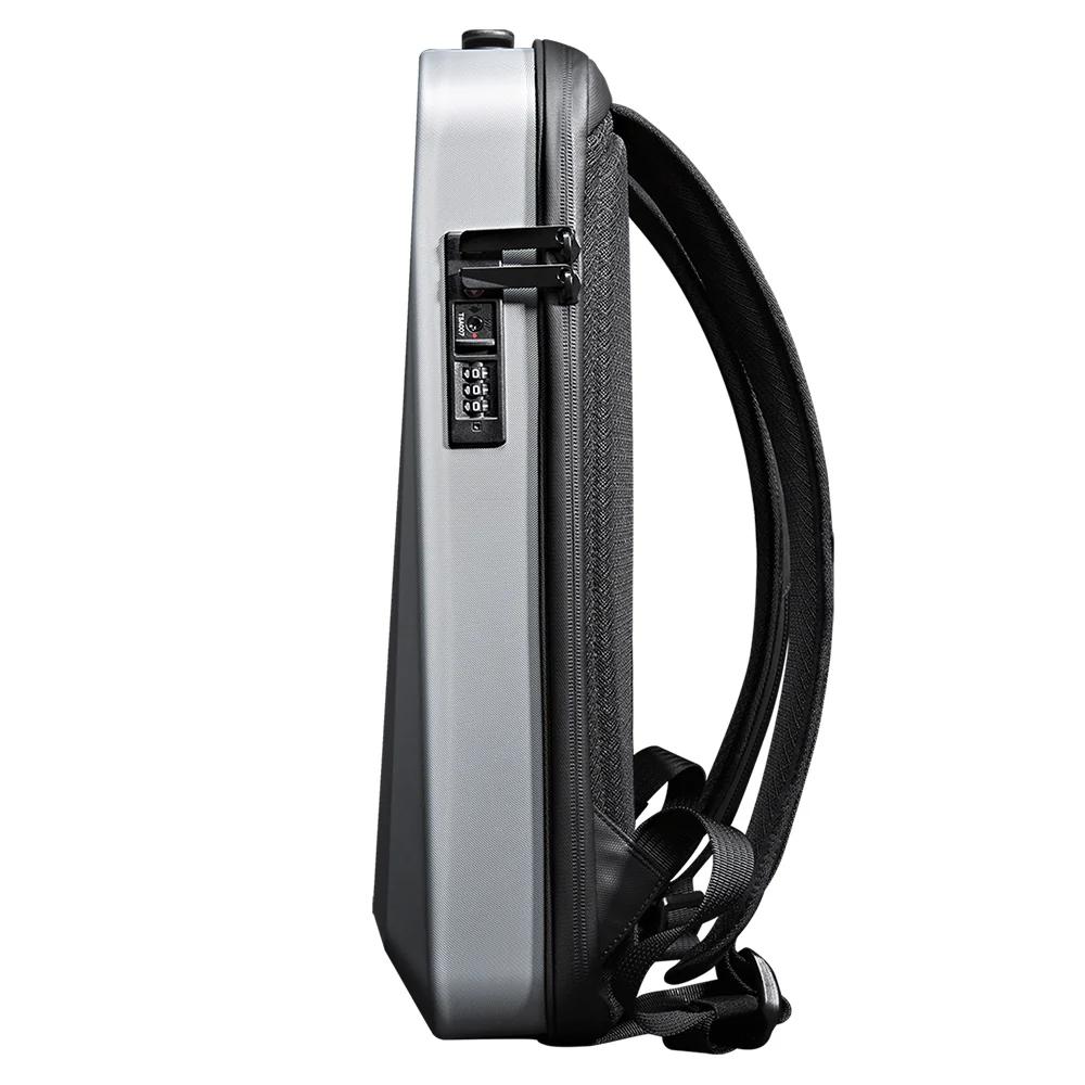 BANGE 22201 Silver Waterproof Unisex Laptop Backpack with USB Charging anti theft smart 15.6 inch  4