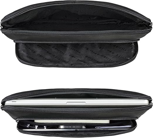STILORD 'Haven' 2-in-1 Laptop Sleeve 14 Inch Leather Vintage Laptop Bag MacBook Sleeve and Space for 12.7 Inch Tablet Case Genuine Leather Protective Case 3