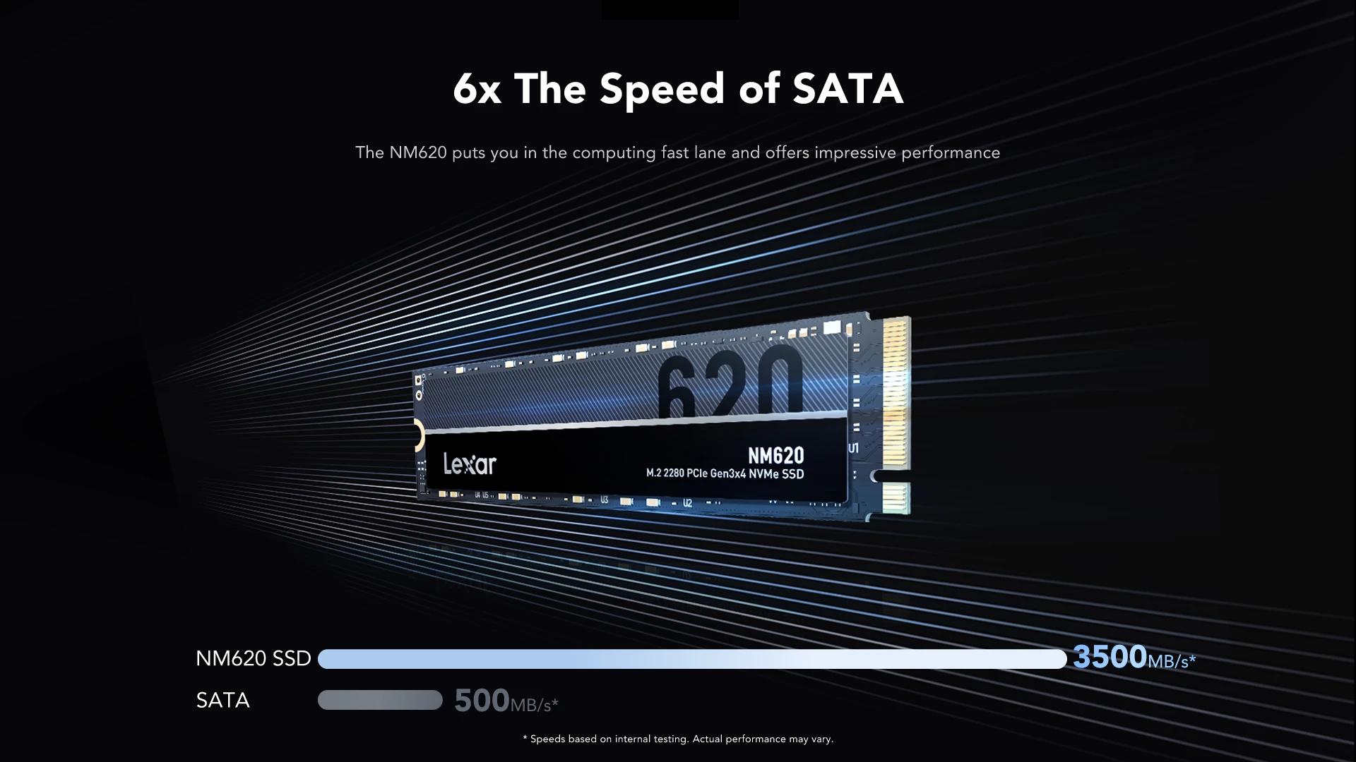 Lexar NM620 M.2 2280 PCIe NVMe Gen3x4 SSD 256 GB 9