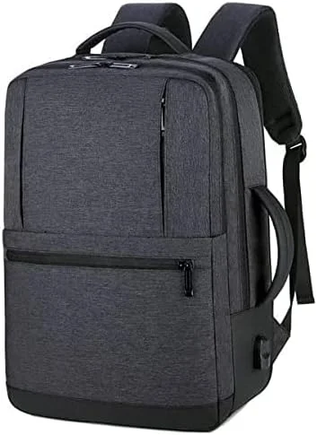 Meinaili Waterproof 1908 Laptop Backpack with USB Outport (15.6in, Black)
