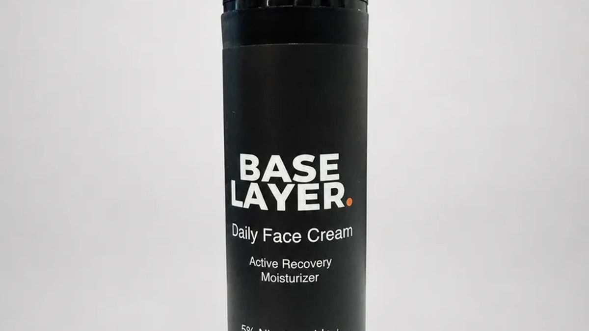 Base Layer Daily Face Cream, 50 mL pump bottle, on a plain studio background.
