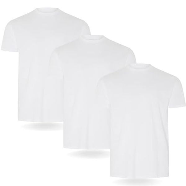 FM London Confezione da 3/5 Maglietta da Uomo - T-Shirt Premium con Design Leggermente Aderente - Maglietta Super Morbida Realizzata in Cotone 100%