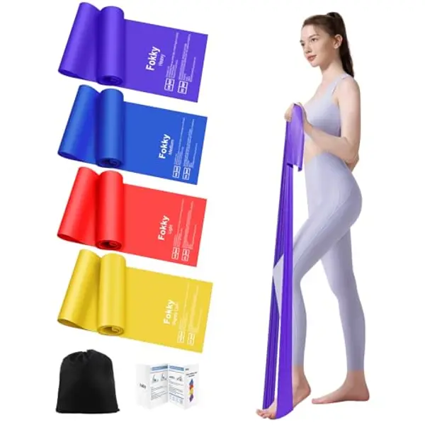 Fokky Elastici Fitness [Set di 4], 1.8M Elastico Fitness con 4 Livelli di Resistenza, Elastici Palestra con Borsa per il Trasporto, Bande Elastiche Fitness per Pilates Yoga Fitness Crossfit — recensione