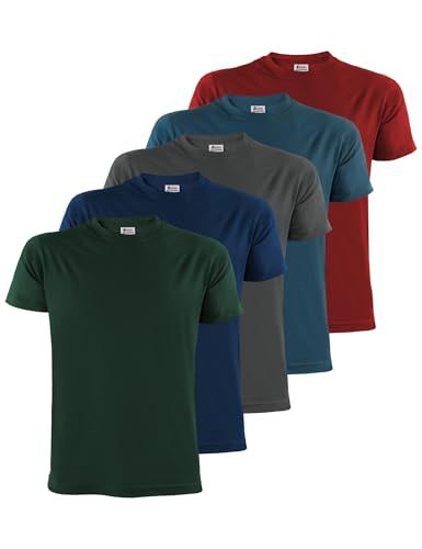 ALPIDEX Magliette Uomo Set 5 Basic Manica Corta 100% Cotone Earth L — recensione