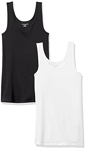 Amazon Essentials 2-pack Tank, Camicia Donna, Multicolore (Black/White), Large (Taglia Produttore: ) — recensione