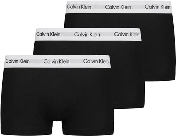 Calvin Klein Uomo Pantaloncini Boxer Vita Bassa Confezione da 3 Intimo, Nero (Black), M