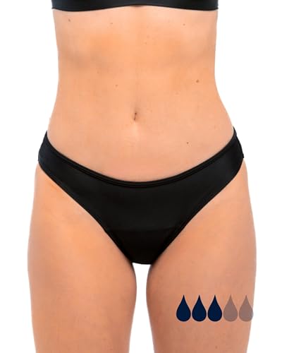 SORIO® Bikini Mestruale per Donna e Ragazza - Solo Slip - Flusso Medio - Assorbente, Anti-perdite e Anti-Odore - Costume Mestruale Discreta e Confortevole - Piscina & Spiaggia - Eva XS — recensione