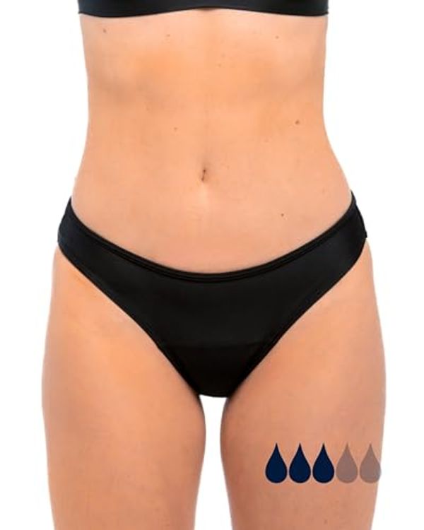 SORIO® Bikini Mestruale per Donna e Ragazza - Solo Slip - Flusso Medio - Assorbente, Anti-perdite e Anti-Odore - Costume Mestruale Discreta e Confortevole - Piscina & Spiaggia - Eva S