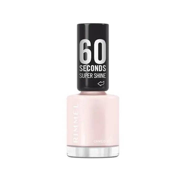 Rimmel 60 Seconds Super Shine Smalto, Smalto asciugatura rapida, Colore vibrante, A lunga tenuta, 8 ml, 108 Cameo Rose — recensione