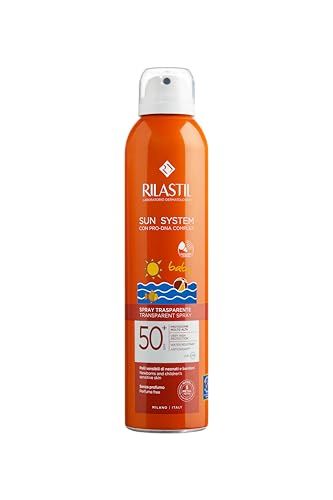 Rilastil Sun System Baby Transparent Spray SPF50+, Spray Corpo Bambini Trasparente, Pelli Delicate, Resistente all' Acqua, Senza Profumo, 200 ml — recensione
