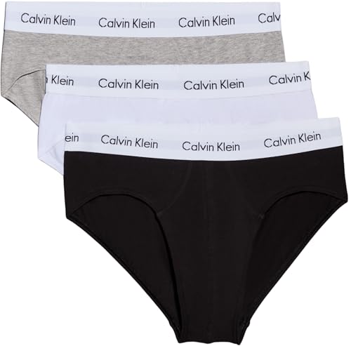 Calvin Klein Uomo Slip Hipster Confezione da 3 Intimo, Multicolore (Black/White/Grey Heather), XL — recensione