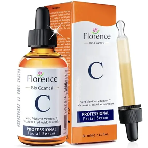 60ml. Bio Siero Vitamina C e Vit. E. Siero Viso Acido Ialuronico Antirughe, Antimacchie Illuminante, e Antietà. Ideale Come Crema Contorno Occhi e per Dermaroller. Biologico,Vegano — recensione