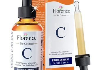 60ml. Bio Siero Vitamina C e Vit. E. Siero Viso Acido Ialuronico Antirughe, Antimacchie Illuminante, e Antietà. Ideale Come Crema Contorno Occhi e per Dermaroller. Biologico,Vegano