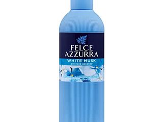 Felce Azzurra - Bagnoschiuma Profumato Muschio Bianco, Bagno Schiuma Detergente Delicato Idratante per Pelle Morbida, Note Fiorite di Rosa e Bergamotto, Bagnodoccia Dermatologicamente Testato, 650 ml