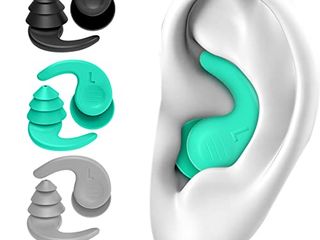 Tappi per Le Orecchie per Nuoto, Tappi per Le orecchie Impermeabili Riutilizzabili in Silicone Aggiornati con Riduzione del Rumore Adatti per Attività Impermeabili e a Prova di Rumore (3 paia)