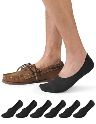CLOSEMATE 6 Paia Calze Fantasmini Uomo in Cotone Estive Invisibili con Silicone Antiscivolo Taglio Basso per Mocassini e Loafer Nero Bianco — recensione