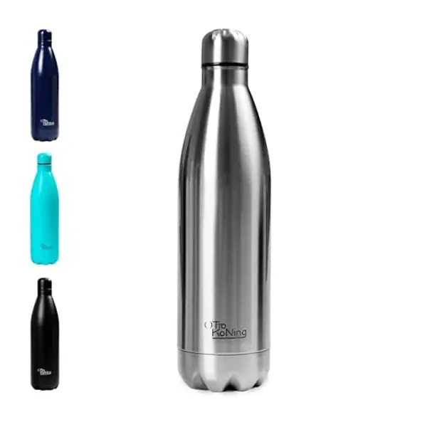 Borraccia Termica 1 Litro Otto Koning, Bottiglia Termica 1L in Acciaio Inox 18/8, Doppia Parete Sottovuoto, Freddo 24h Caldo 12h, Senza BPA e Ftalati, a Prova di Perdite, Senza Sapore Metallico — recensione