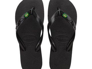 Havaianas Top Brasil Unisex - Adulto FlipFlop Black 43-44 EU