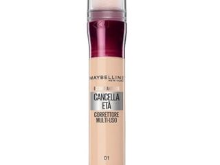Maybelline New York Correttore Multi-Uso, Idratante e con Coprenza Modulabile, Imperfezioni e Occhiaie Coperte, Con Bacche di Goji e Haloxyl, Cancella Età, Tonalità: 01 Light, 6,8 ml