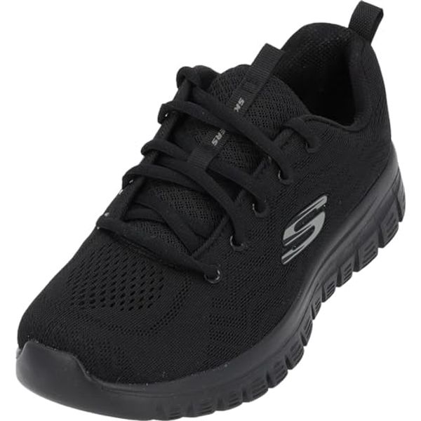 Skechers Graceful Get Connected, Sneaker Donna, Black Mesh Trim, 39 EU