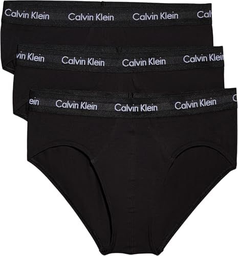 Calvin Klein Uomo Slip Hipster Confezione da 3 Intimo, Nero (Black W Black WB), XL — recensione