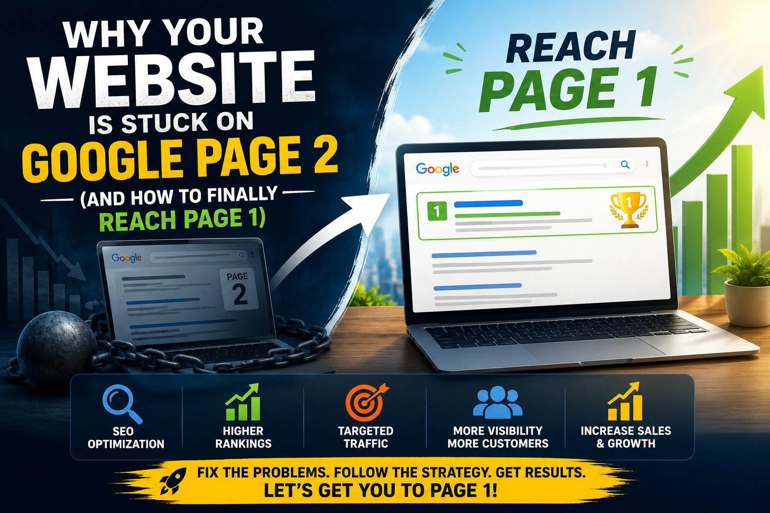 Why Your Website Is Stuck on Google Page 2 (And How to Finally Reach Page 1)
